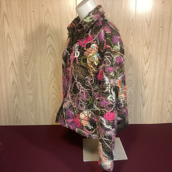 Chico’s Multi Floral Jacket size 2 - Picture 7 of 8